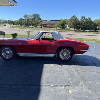 Classic red convertible dent repair