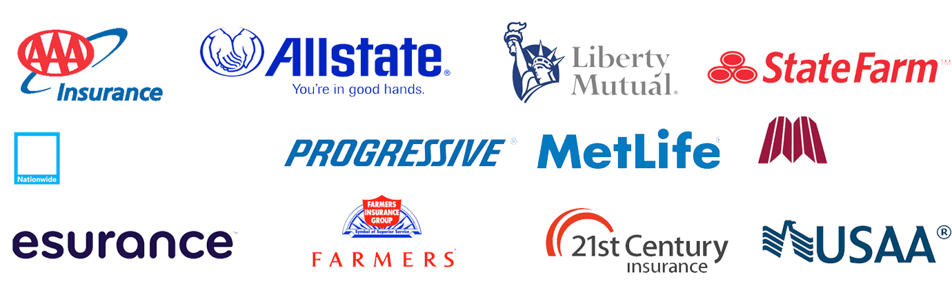 Insurance company logos collection distributed